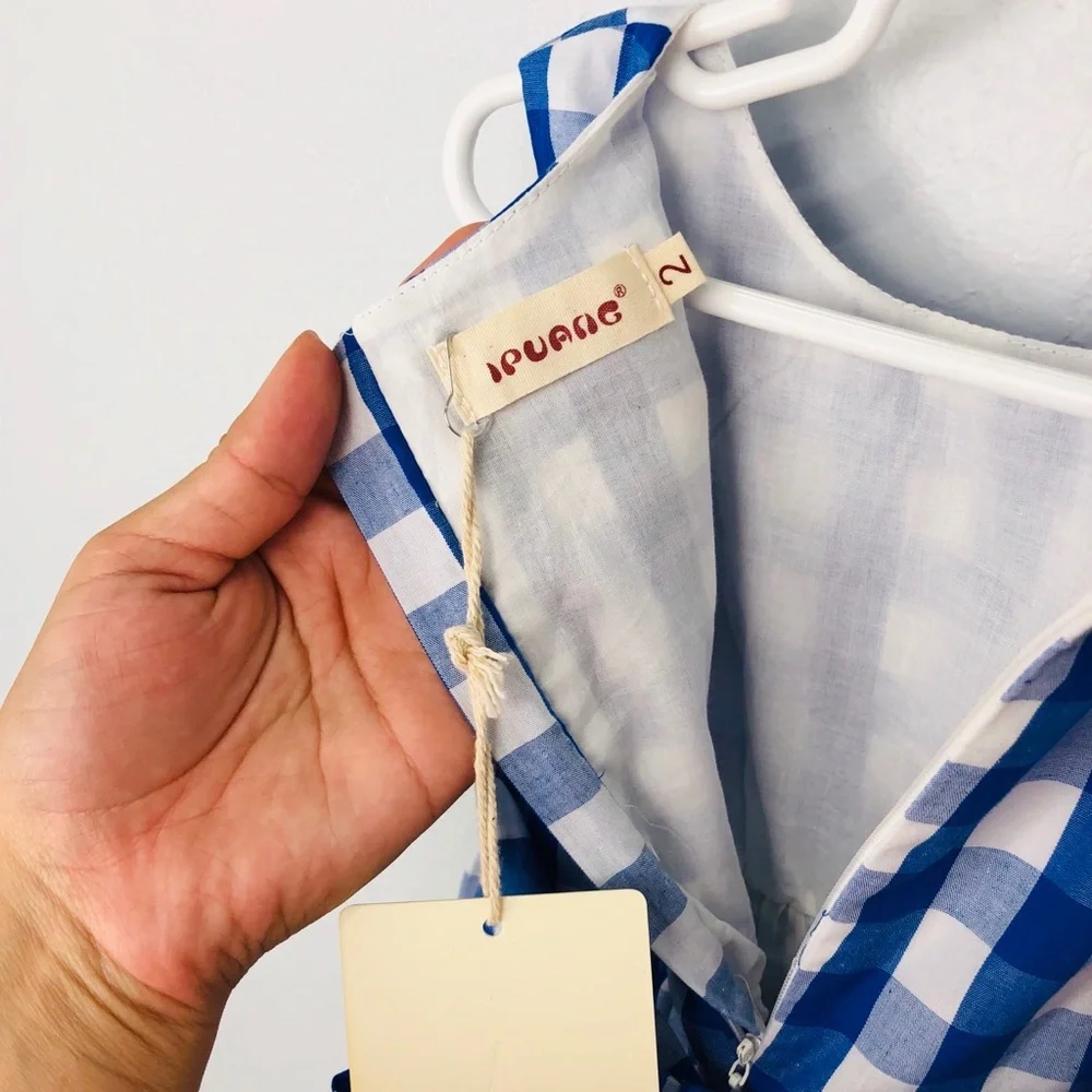 NWT PLAID BLUE TODDLER GIRL SUMMER DRESS
